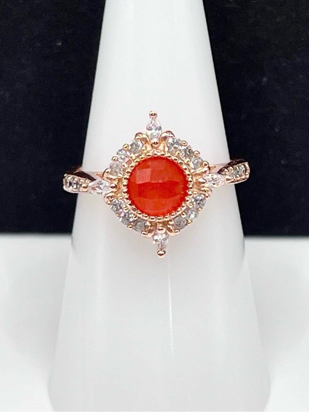 Bomb Party BP Zen Gems Ring Trust The Process Red Quartz size 7
